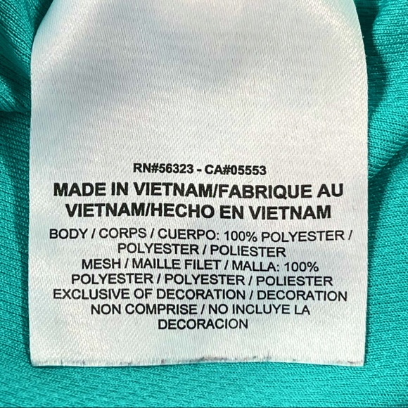 Nike size large Dri-Fit teal polyester racerback tank with netting around top - Picture 7 of 8